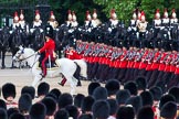 Major General's Review 2013: No. 1 Guard (Escort for the Colour),1st Battalion Welsh Guards, at the beginning of the March Past in Quick Time..
Horse Guards Parade, Westminster,
London SW1,

United Kingdom,
on 01 June 2013 at 11:39, image #523