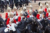 Major General's Review 2013: The First and Second Divisions of the Sovereign's Escort, The Life Guards, during the Ride Past..
Horse Guards Parade, Westminster,
London SW1,

United Kingdom,
on 01 June 2013 at 11:53, image #619