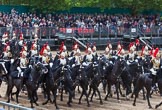 Major General's Review 2013: The Third and Forth Divisions of the Sovereign's Escort, The Blues and Royals, during the Ride Past..
Horse Guards Parade, Westminster,
London SW1,

United Kingdom,
on 01 June 2013 at 11:57, image #653