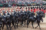 Major General's Review 2013: The Third and Forth Divisions of the Sovereign's Escort, The Blues and Royals, during the Ride Past..
Horse Guards Parade, Westminster,
London SW1,

United Kingdom,
on 01 June 2013 at 11:57, image #654