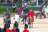 Major General's Review 2013: The March Off - the Massed Bands are leaving towards The Mall, followed by the coach that will carry HM The Queen and HRH The Duke of Kent.Behind members of the Royal Procession, followed by No. 1 Guard, carrying the Colour..
Horse Guards Parade, Westminster,
London SW1,

United Kingdom,
on 01 June 2013 at 12:09, image #721