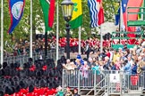Major General's Review 2013: The March Off - lines of scarlet and black as the guardsmen, with their bearskins, are marching up Horse Guards Road towards The Mall..
Horse Guards Parade, Westminster,
London SW1,

United Kingdom,
on 01 June 2013 at 12:10, image #732
