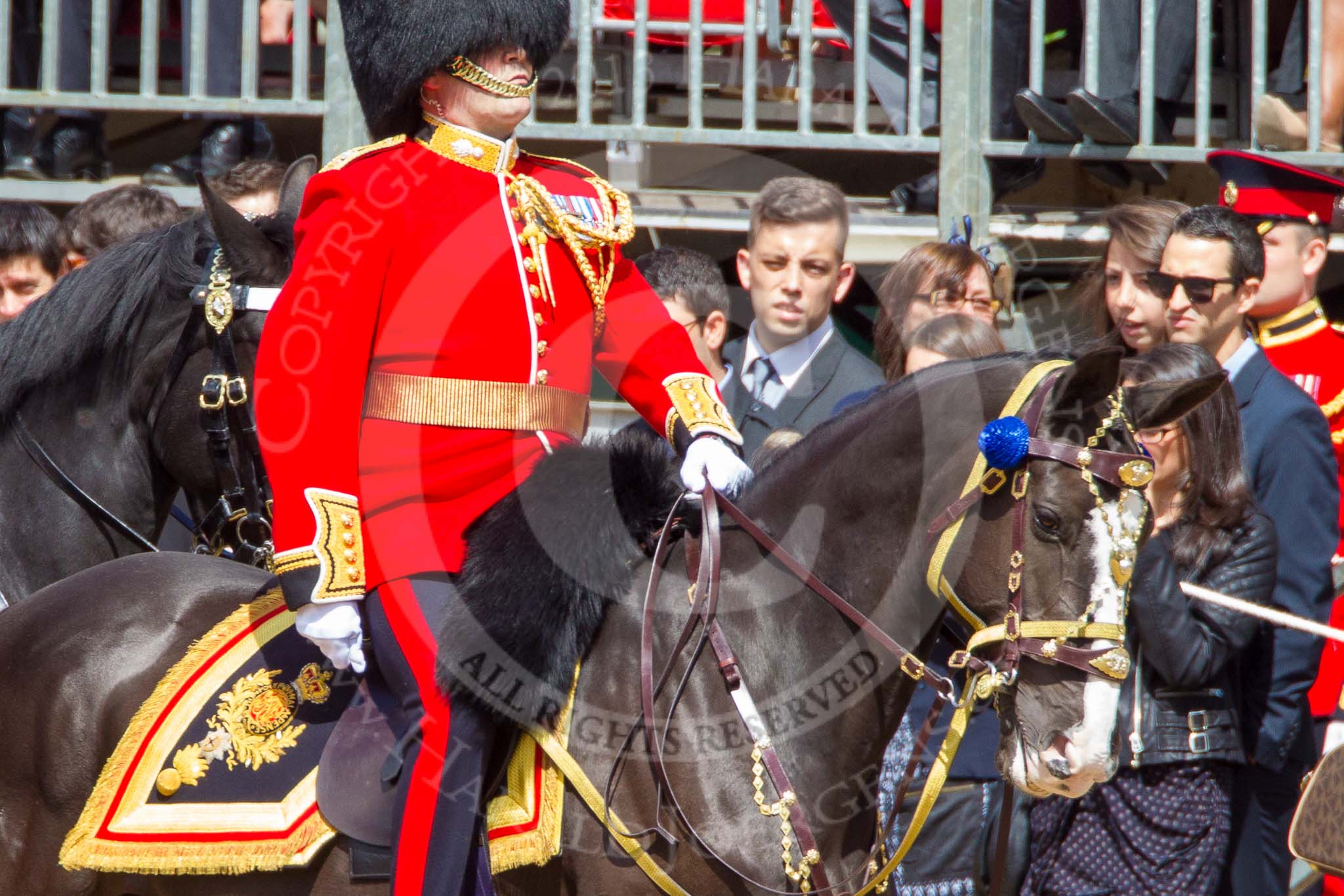 Trooping the Colour 2013: Brigade Major Household Division Lieutenant Colonel Simon Soskin, Grenadier Guards. Image #235, 15 June 2013 10:56 Horse Guards Parade, London, UK