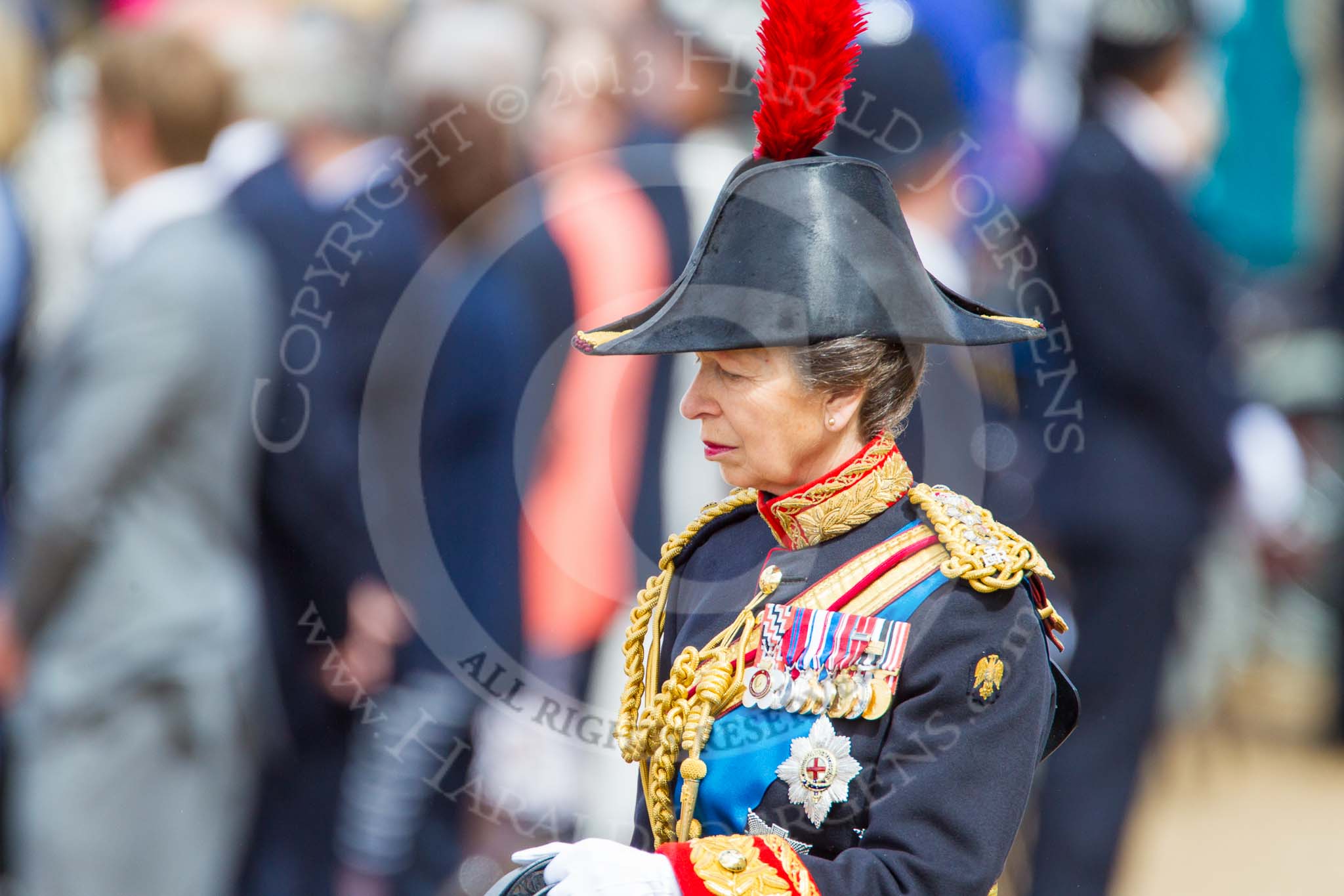 Trooping the Colour 2013: HRH The Princess Royal, Colonel The Blues and Royals (Royal Horse Guards and 1st Dragoons). Image #291, 15 June 2013 10:59 Horse Guards Parade, London, UK