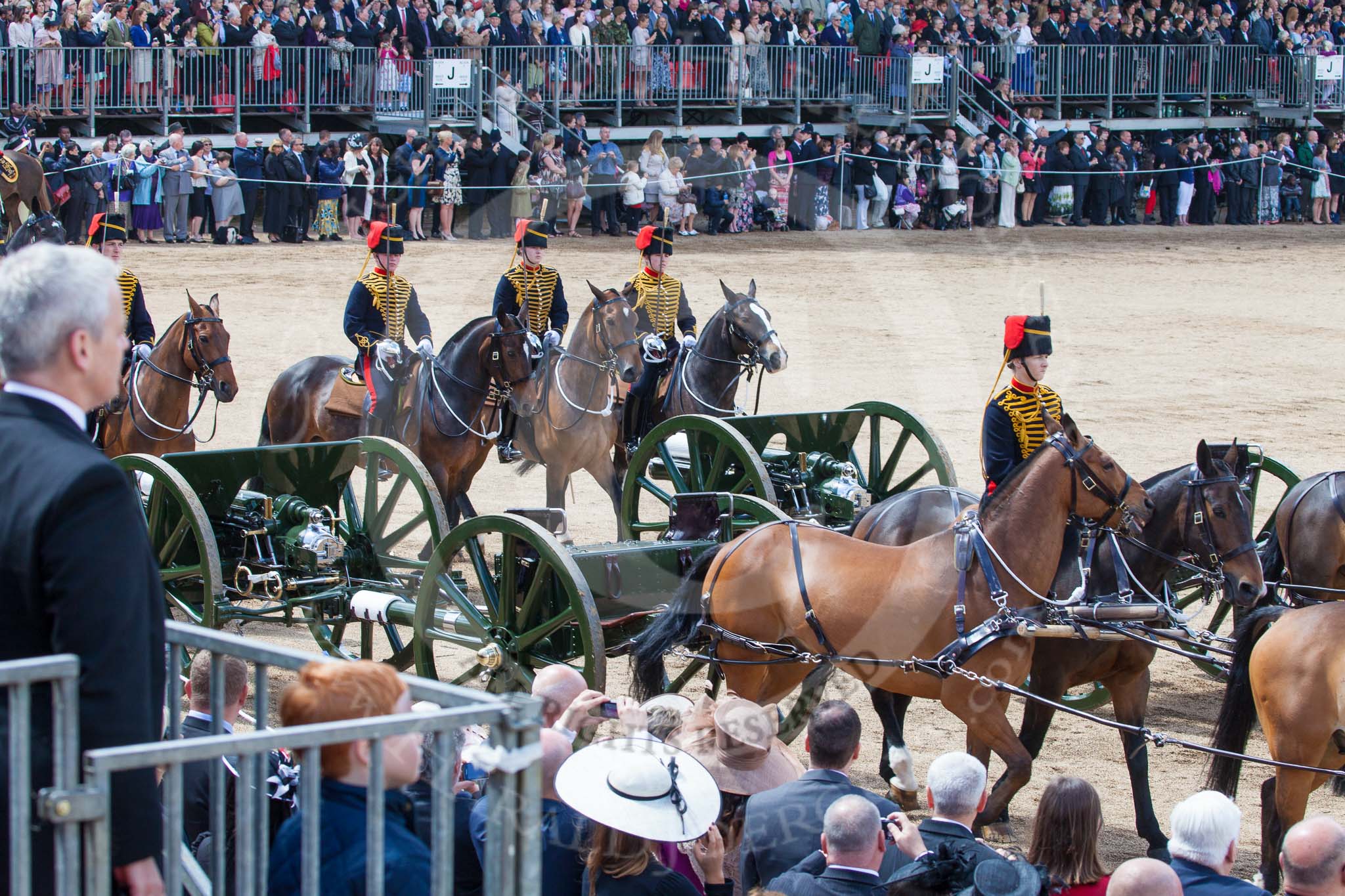 Trooping the Colour 2013: The Ride Past - the King's Troop Royal Horse Artillery. Image #679, 15 June 2013 11:54 Horse Guards Parade, London, UK