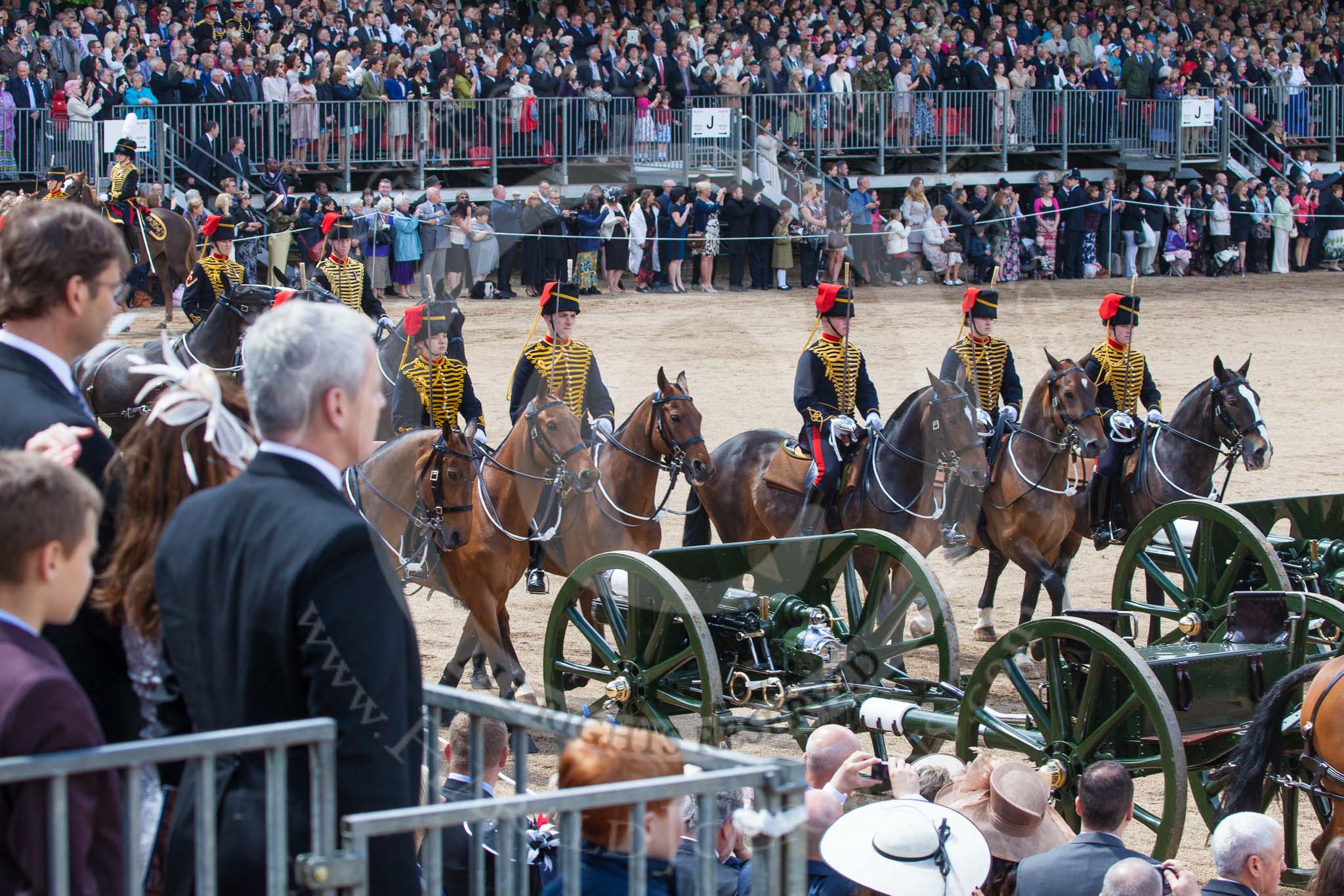 Trooping the Colour 2013: The Ride Past - the King's Troop Royal Horse Artillery. Image #680, 15 June 2013 11:54 Horse Guards Parade, London, UK