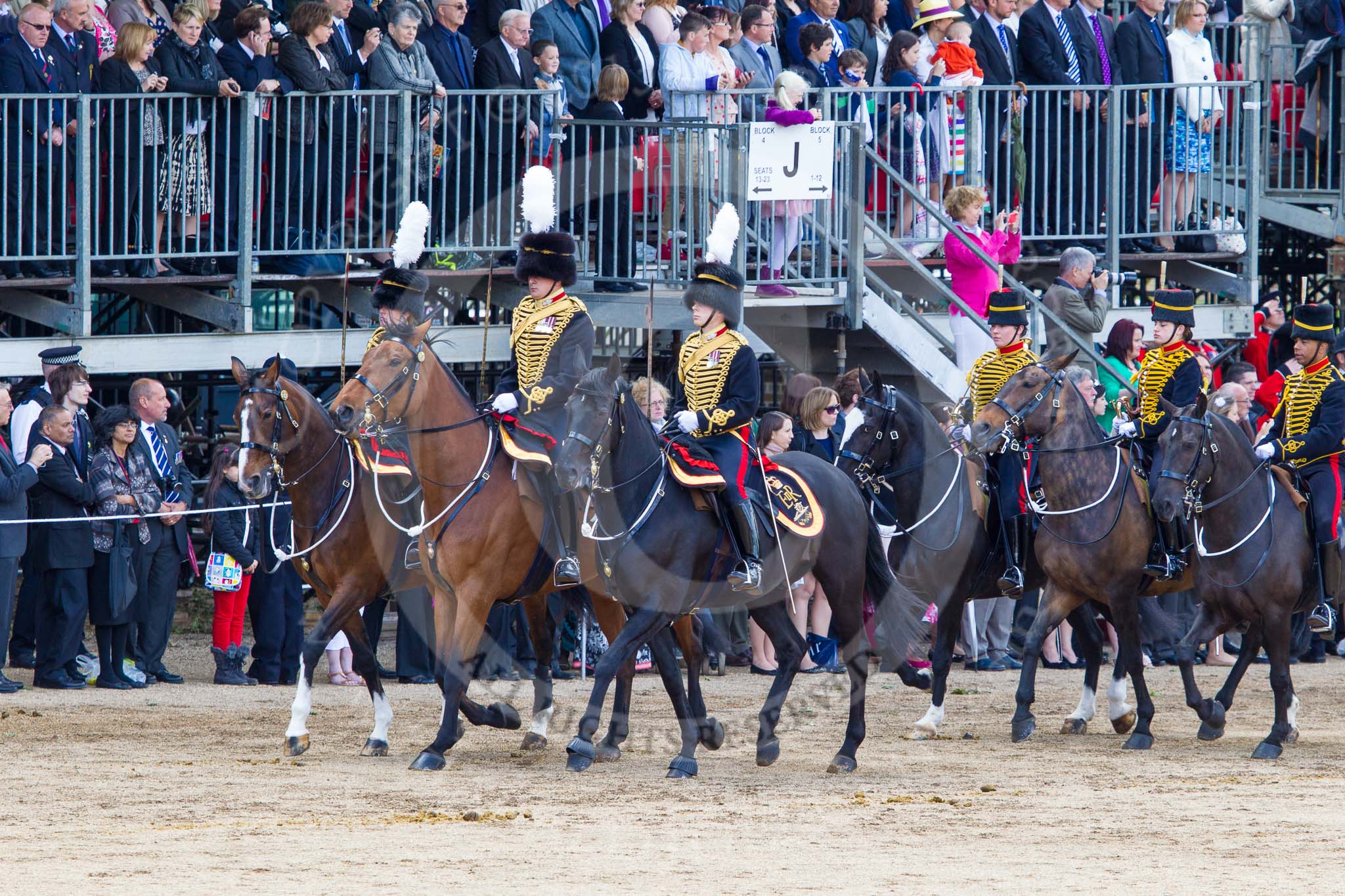 Trooping the Colour 2013: The Ride Past - the King's Troop Royal Horse Artillery. Image #714, 15 June 2013 11:58 Horse Guards Parade, London, UK