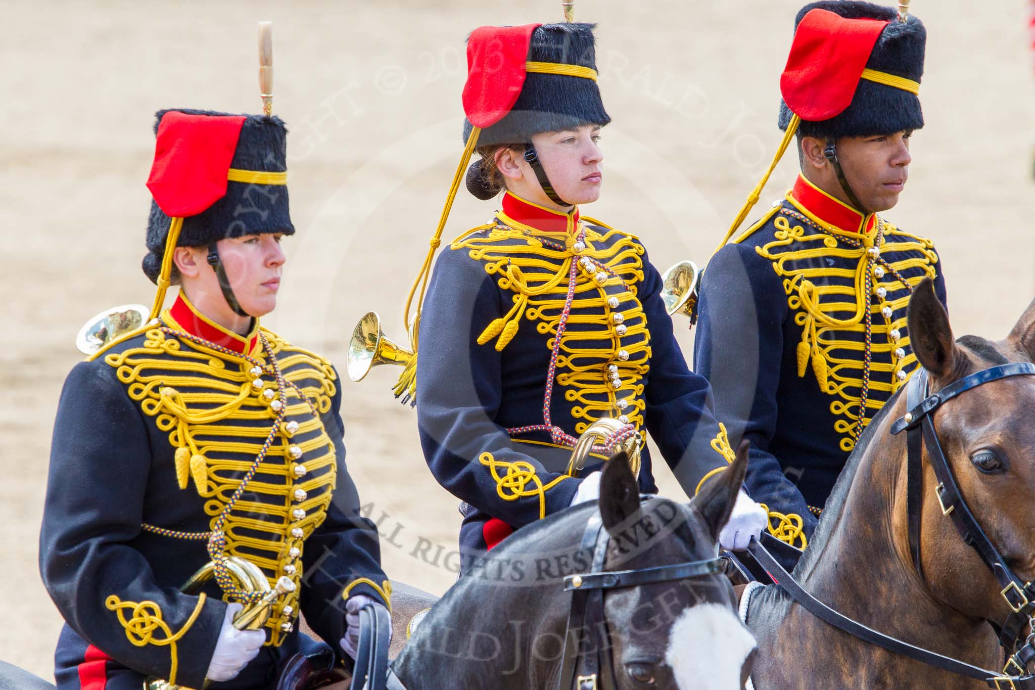 Trooping the Colour 2013: The Ride Past - the King's Troop Royal Horse Artillery. Image #720, 15 June 2013 11:58 Horse Guards Parade, London, UK