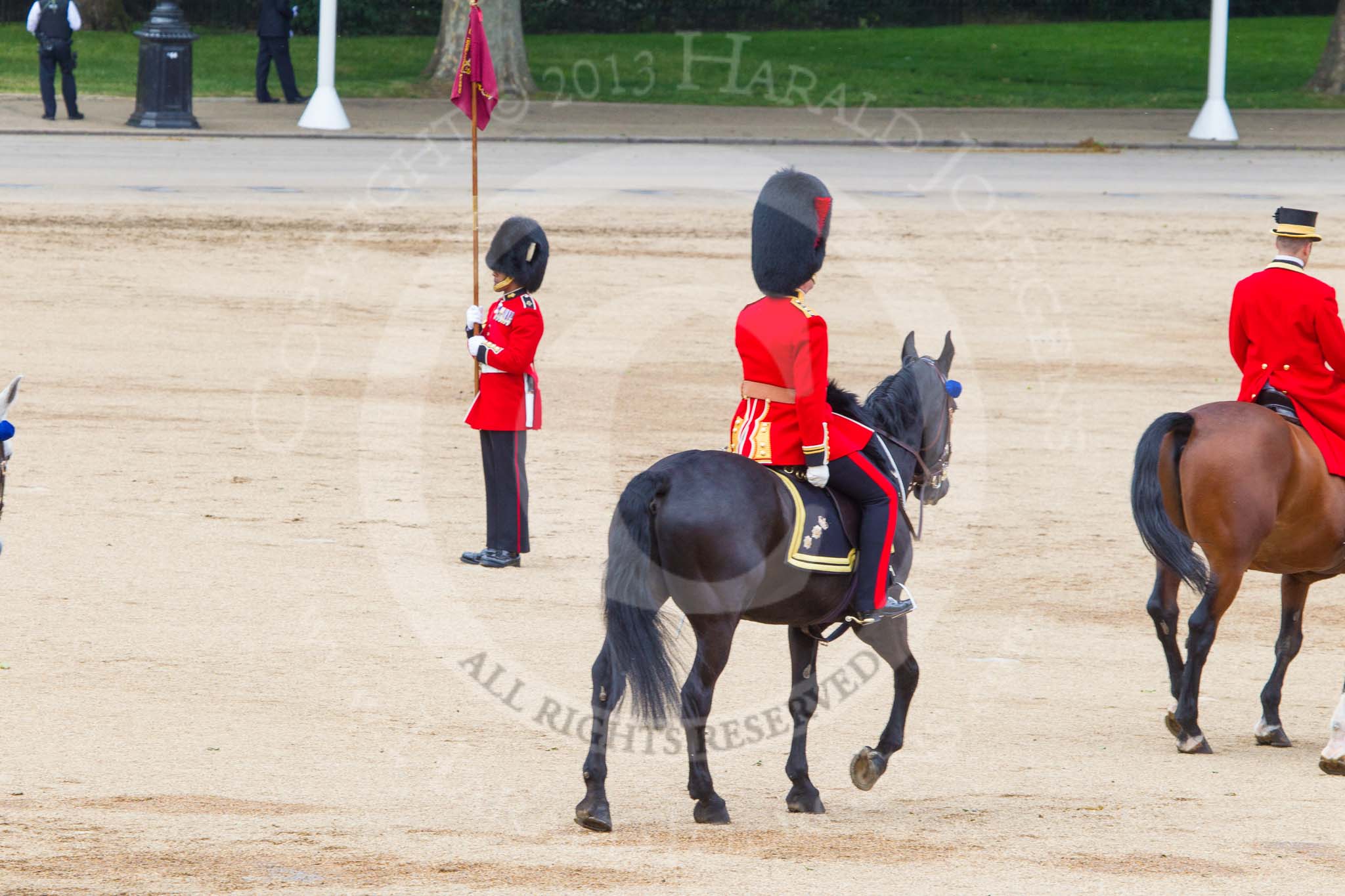 Trooping the Colour 2013: As Non-Royal Colonel, Colonel Coldstream Guards General Sir James Bucknall, during the March Off. Image #829, 15 June 2013 12:11 Horse Guards Parade, London, UK