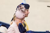 Trooping the Colour 2013: HRH The Countess of Wessex and HRH The Earl of Wessex in the third barouche carriage on the way across Horse Guards Parade to watch the parade from the Major General's office..
Horse Guards Parade, Westminster,
London SW1,

United Kingdom,
on 15 June 2013 at 10:51, image #218