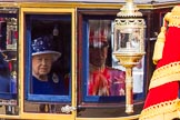 Trooping the Colour 2013: HM The Queen and HRH The Duke of Kent in the Glass Coach arriving on Horse Guards Parade..
Horse Guards Parade, Westminster,
London SW1,

United Kingdom,
on 15 June 2013 at 10:59, image #274