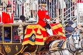 Trooping the Colour 2013: The Glass Coach carrying HM The Queen and HRH The Duke of Kent arrives as Horse Guards Parade..
Horse Guards Parade, Westminster,
London SW1,

United Kingdom,
on 15 June 2013 at 10:59, image #275