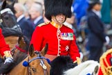 Trooping the Colour 2013: Foot Guards Regimental Adjutant Colonel T C R B Purdon, Irish Guards, during the Inspection of the Line..
Horse Guards Parade, Westminster,
London SW1,

United Kingdom,
on 15 June 2013 at 11:03, image #328