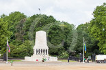 Trooping the Colour 2013: Last preparations for the parade at the Guards Memorial at Horse Guards Parade. Image #5, 15 June 2013 08:38 Horse Guards Parade, London, UK