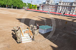Trooping the Colour 2013: The dais for HM The Queen is moved onto Horse Guards Parade for the event. Image #14, 15 June 2013 08:52 Horse Guards Parade, London, UK