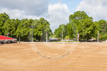 Trooping the Colour 2013: Horse Guards Parade in the morning of Trooping the Colour, spectators gathering at St James's Park even before 9am. Image #15, 15 June 2013 08:53 Horse Guards Parade, London, UK