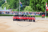 Trooping the Colour 2013: All six guards reposition to form a single, long, L-shaped line. Image #131, 15 June 2013 10:36 Horse Guards Parade, London, UK