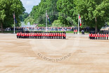 Trooping the Colour 2013: All six guards reposition to form a single, long, L-shaped line. Image #132, 15 June 2013 10:36 Horse Guards Parade, London, UK