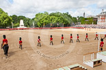 Trooping the Colour 2013: The eighteen officers are marching back towards their Guards, with the Major of the Parade on their left. Image #160, 15 June 2013 10:40 Horse Guards Parade, London, UK