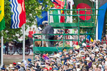 Trooping the Colour 2013: A BBC/SIS camera man on a stand at the corner of The Mall and Horse Guards Road, opposite the Youth Camp. Image #178, 15 June 2013 10:48 Horse Guards Parade, London, UK