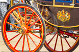 Trooping the Colour 2013: Technical detail of the Glass Coach - the suspensio. Image #271, 15 June 2013 10:59 Horse Guards Parade, London, UK