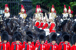 Trooping the Colour 2013: The Four Troopers of The Life Guards during the Inspection of the Line. Image #344, 15 June 2013 11:05 Horse Guards Parade, London, UK