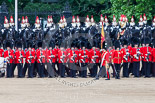 Trooping the Colour 2013: The Ensign troops the Colour along No. 3 Guard, 1st Battalion Welsh Guards. Image #499, 15 June 2013 11:26 Horse Guards Parade, London, UK