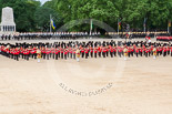 Trooping the Colour 2013: The Massed Bands, in the centre of Horse Guards Parade during the March Past. Image #571, 15 June 2013 11:41 Horse Guards Parade, London, UK