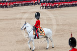 Trooping the Colour 2013: The Field Officer in Brigade Waiting, Lieutenant Colonel Dino Bossi, Welsh Guards, after saluting Her Majesty during the March Past in Quick Time. Image #616, 15 June 2013 11:47 Horse Guards Parade, London, UK