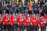 Trooping the Colour 2013: At the end of the March Past in Quick Time, all five guards on the northern side of Horse Guards Parade peform a ninety-degree-turn at the same time. Image #628, 15 June 2013 11:49 Horse Guards Parade, London, UK