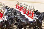 Trooping the Colour 2013: The First and Second Divisions of the Sovereign's Escort, The Life Guards, during the Ride Past. Image #693, 15 June 2013 11:55 Horse Guards Parade, London, UK