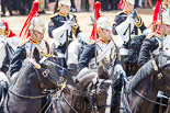 Trooping the Colour 2013: The Third and Forth Divisions of the Sovereign's Escort, The Blues and Royals, during the Ride Past. Image #704, 15 June 2013 11:56 Horse Guards Parade, London, UK