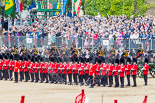Trooping the Colour 2013: With the Ride Past coming to and end, the King's Troop Royal Horse Artillery are gathering on Horse Guards Road, ready to leave Horse Guards Parade and to march off. Image #739, 15 June 2013 12:00 Horse Guards Parade, London, UK
