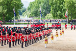 Trooping the Colour 2013: No. 1 Guard, the Escort to the Colour, about to lead the other five guards divisions during the March Off. Image #776, 15 June 2013 12:05 Horse Guards Parade, London, UK