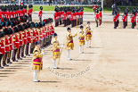Trooping the Colour 2013: The five drum majors in front of the Massed Bands. Behind them, the guards divisions are waiting for the command to march off. Image #779, 15 June 2013 12:06 Horse Guards Parade, London, UK