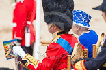 Trooping the Colour 2013: Getting ready to leave the dais, and to board the glass coach - HRH The Duke of Kent and HM The Queen. Image #800, 15 June 2013 12:09 Horse Guards Parade, London, UK