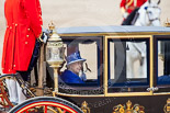 Trooping the Colour 2013: HM The Queen in the glass coach, leaving Horse Guards Parade. Image #821, 15 June 2013 12:11 Horse Guards Parade, London, UK