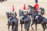 Trooping the Colour 2013: The four troopers of The Blues and Royals are about to join the four troopers of The Life Guards. Image #852, 15 June 2013 12:12 Horse Guards Parade, London, UK