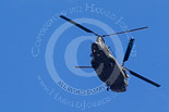 Trooping the Colour 2013: The RAF Flypast - first a Chinook and two Merlin helicopter, here the Chinook, with the ramp down. Image #885, 15 June 2013 12:59 Horse Guards Parade, London, UK