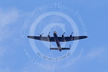 Trooping the Colour 2013: The RAF Flypast - the BBMF Lancaster, without the Spitfire and Hurricane because of the weather conditions. Image #887, 15 June 2013 13:00 Horse Guards Parade, London, UK