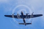 Trooping the Colour 2013: The RAF Flypast - the BBMF Lancaster, without the Spitfire and Hurricane because of the weather conditions. Image #888, 15 June 2013 13:00 Horse Guards Parade, London, UK