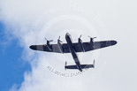 Trooping the Colour 2013: The RAF Flypast - the BBMF Lancaster, without the Spitfire and Hurricane because of the weather conditions. Image #889, 15 June 2013 13:00 Horse Guards Parade, London, UK