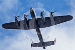 Trooping the Colour 2013: The RAF Flypast - the BBMF Lancaster, without the Spitfire and Hurricane because of the weather conditions. Image #891, 15 June 2013 13:00 Horse Guards Parade, London, UK