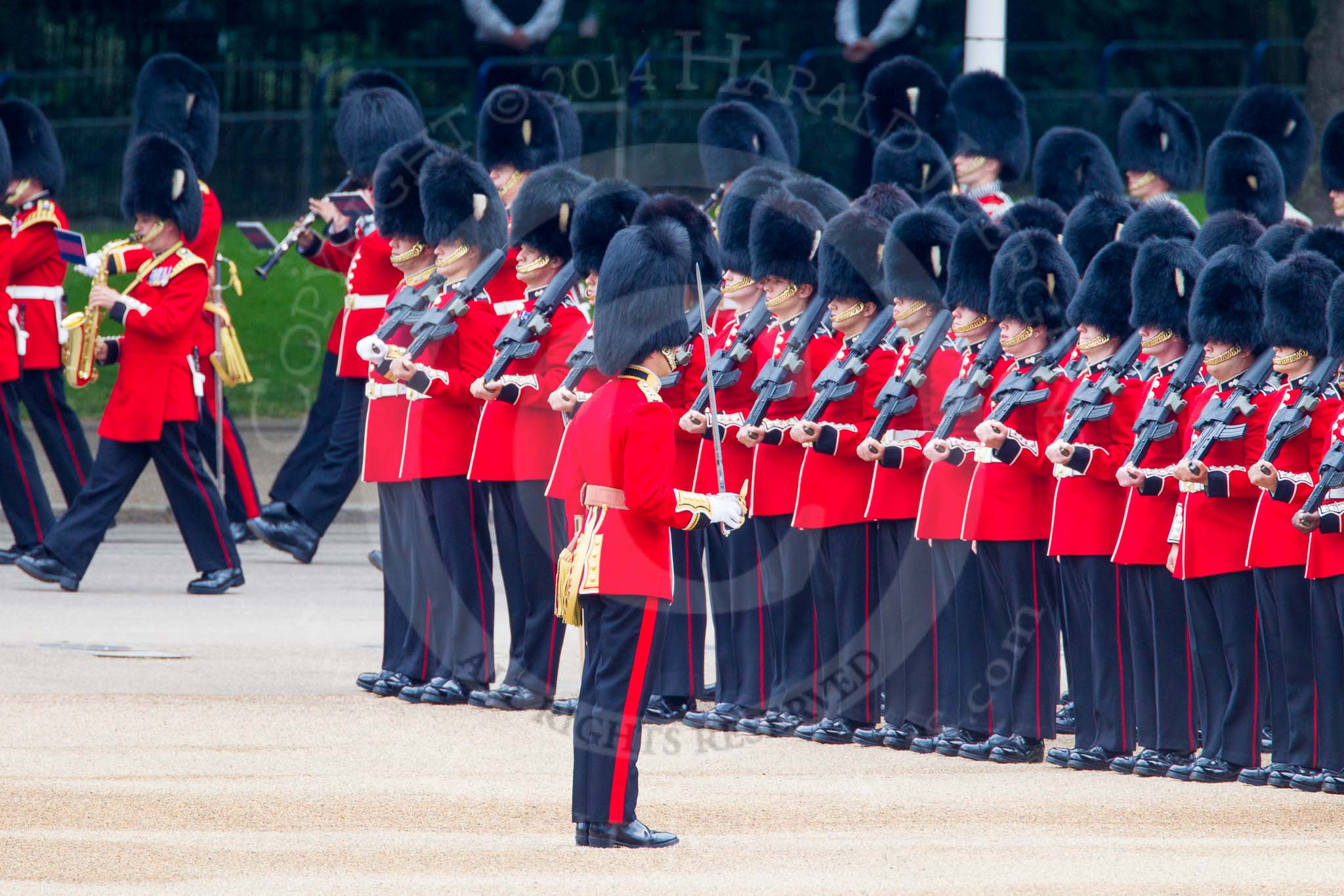 Trooping the Colour 2014.
Horse Guards Parade, Westminster,
London SW1A,

United Kingdom,
on 14 June 2014 at 10:29, image #167