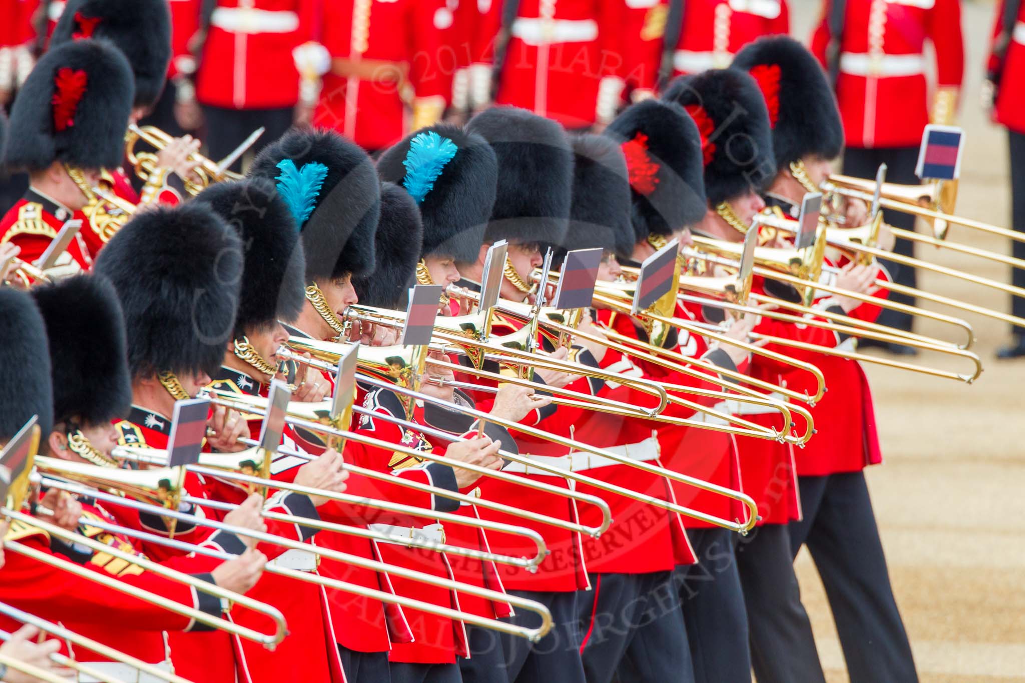 Trooping the Colour 2014.
Horse Guards Parade, Westminster,
London SW1A,

United Kingdom,
on 14 June 2014 at 11:15, image #482