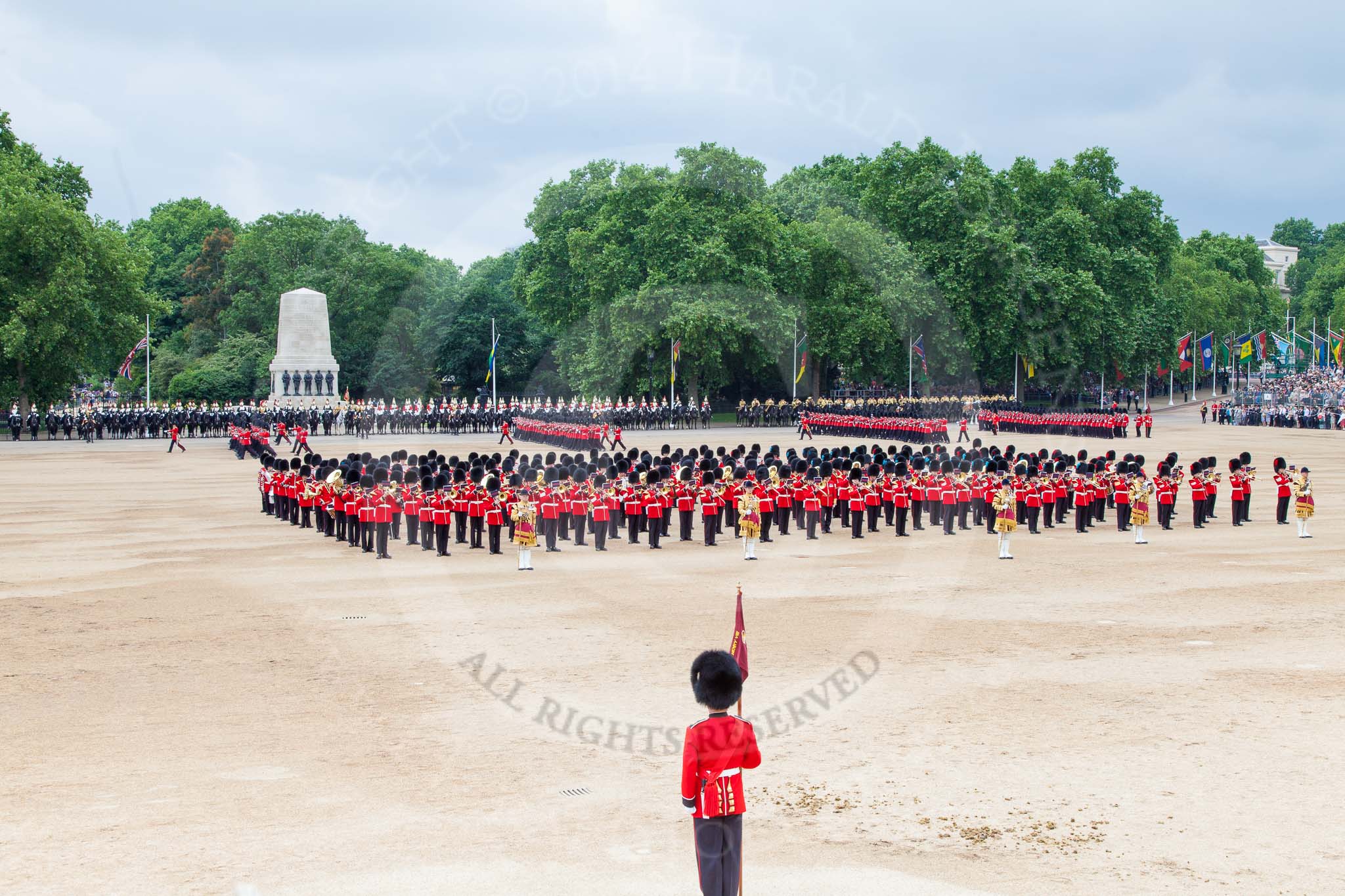 Trooping the Colour 2014.
Horse Guards Parade, Westminster,
London SW1A,

United Kingdom,
on 14 June 2014 at 11:44, image #673