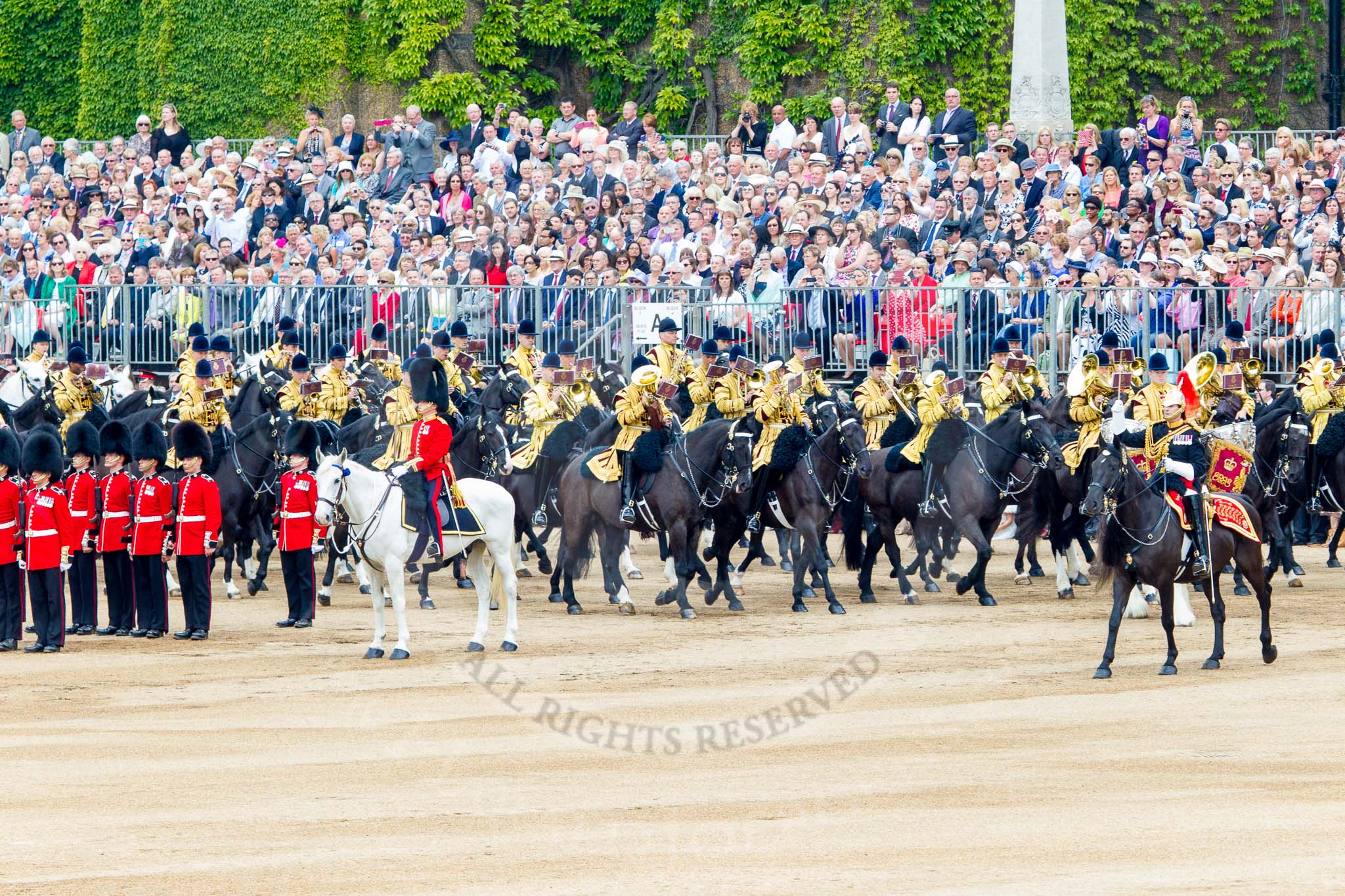 Trooping the Colour 2014.
Horse Guards Parade, Westminster,
London SW1A,

United Kingdom,
on 14 June 2014 at 11:54, image #725