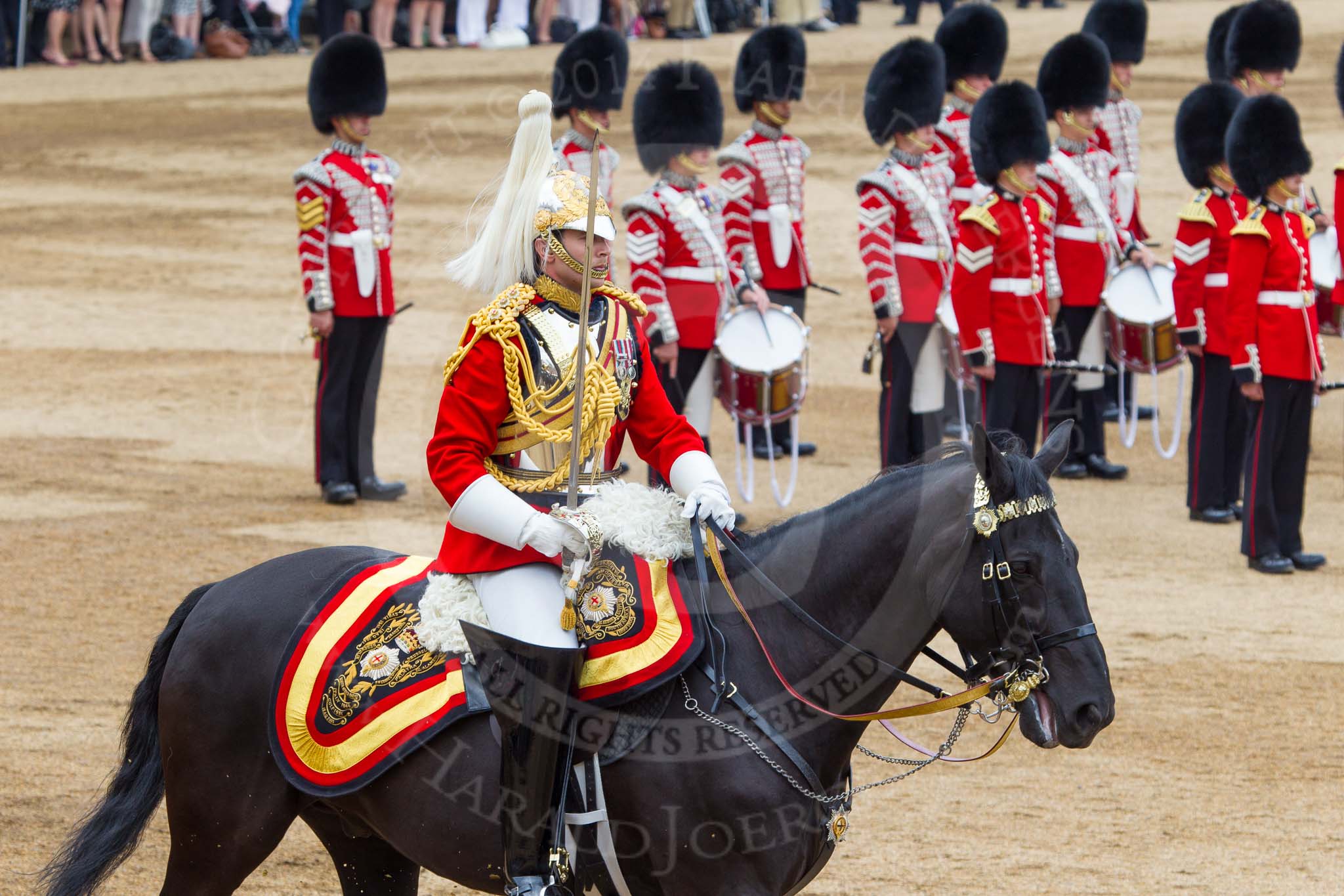 Trooping the Colour 2014.
Horse Guards Parade, Westminster,
London SW1A,

United Kingdom,
on 14 June 2014 at 12:01, image #823