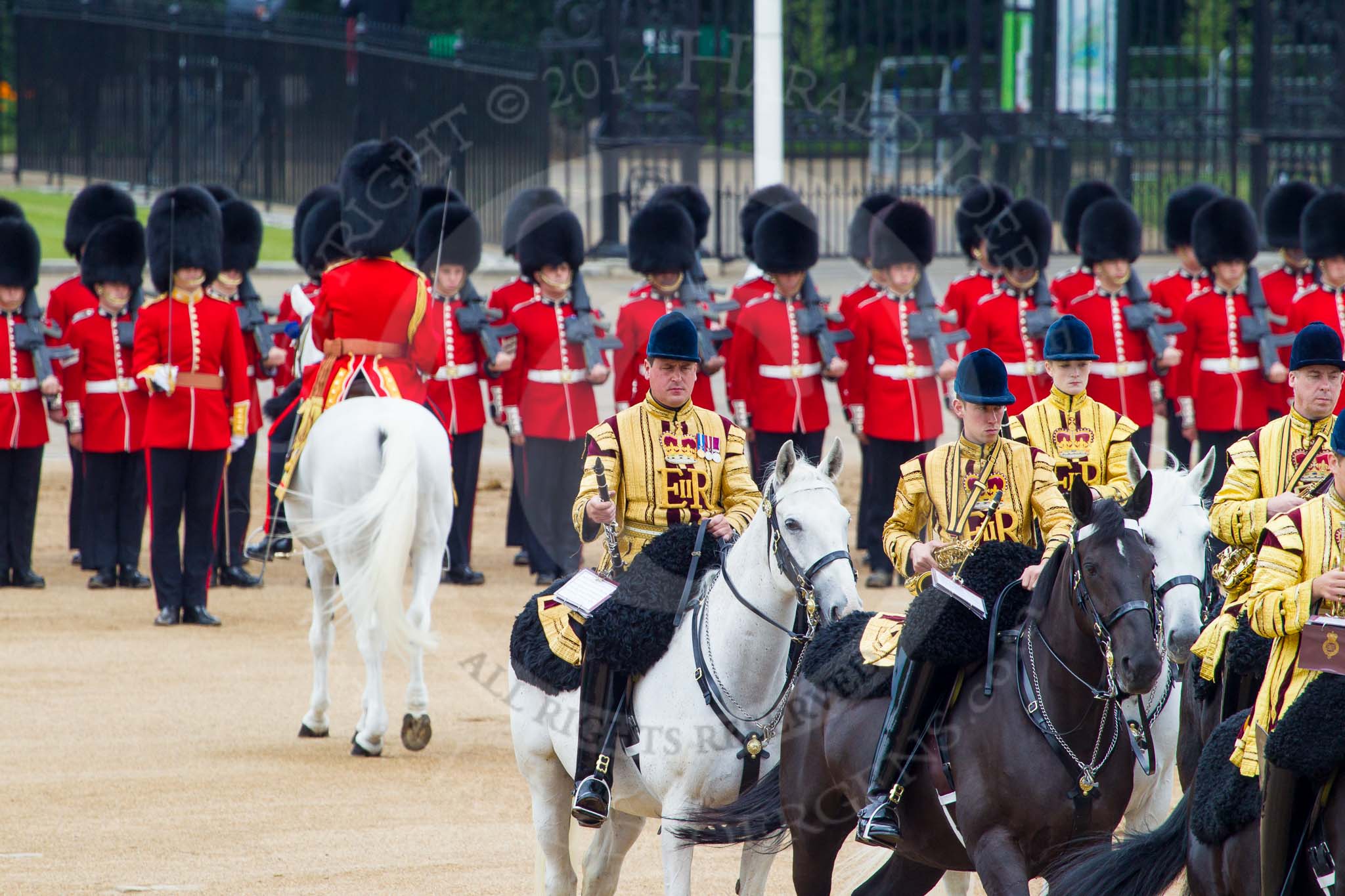 Trooping the Colour 2014.
Horse Guards Parade, Westminster,
London SW1A,

United Kingdom,
on 14 June 2014 at 12:02, image #837