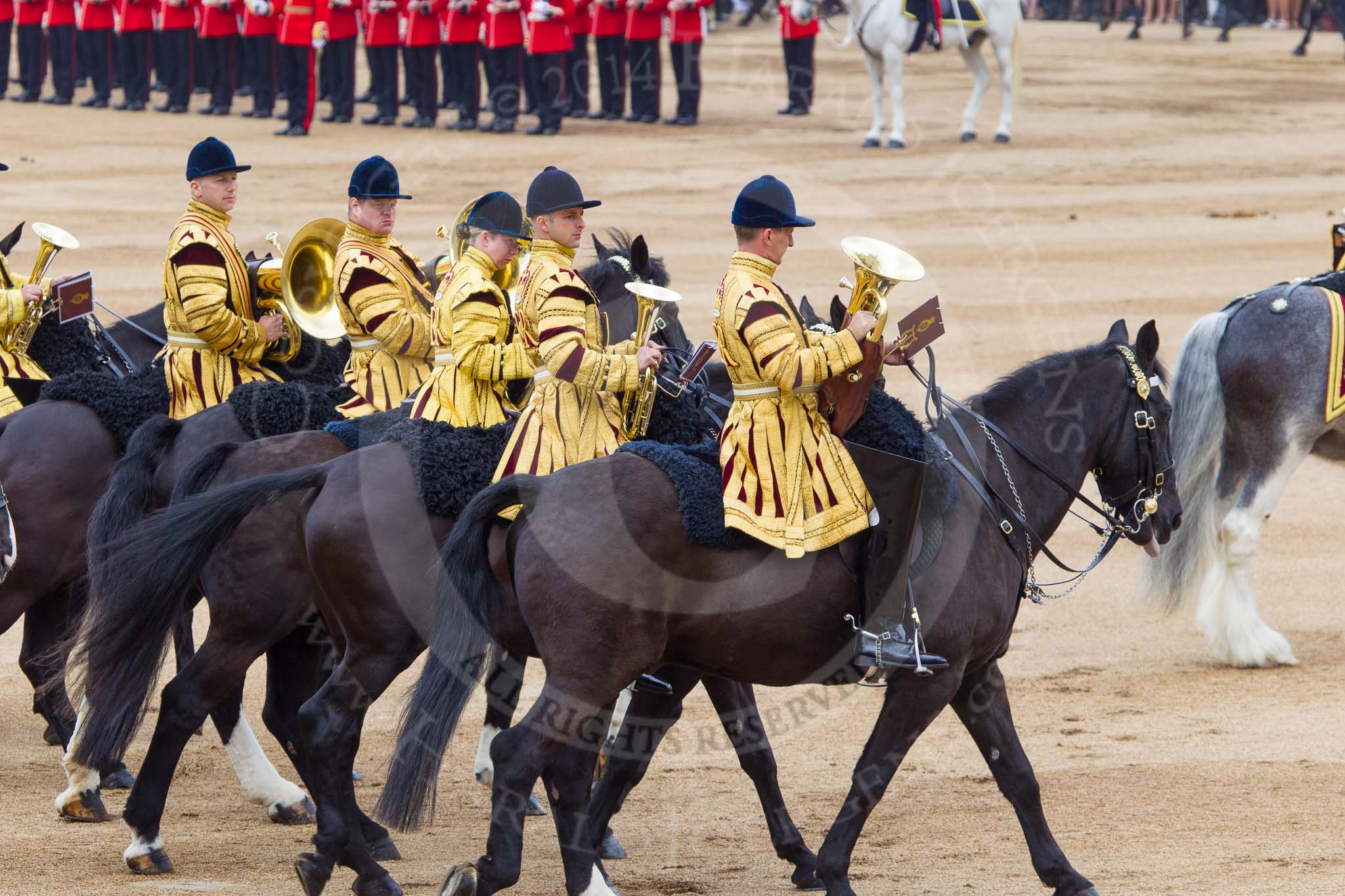 Trooping the Colour 2014.
Horse Guards Parade, Westminster,
London SW1A,

United Kingdom,
on 14 June 2014 at 12:02, image #843